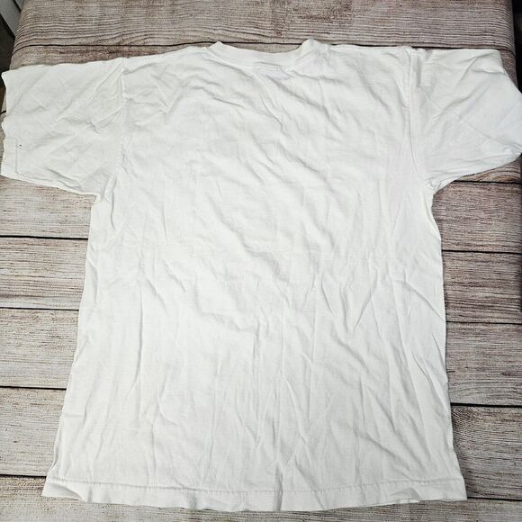 Vintage My World Does Revolve Around Softball Royal Avalon White Large Stained - Picture 7 of 7